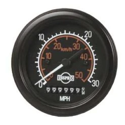 3 3/8" Speedometer 30 Mph/50 Kph, Programmable