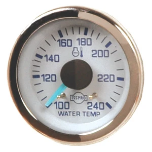 EV Electrical Water Temperature Gauge, 2 1/16" 1 EV Electrical Water Temperature Gauge, 2 1/16"