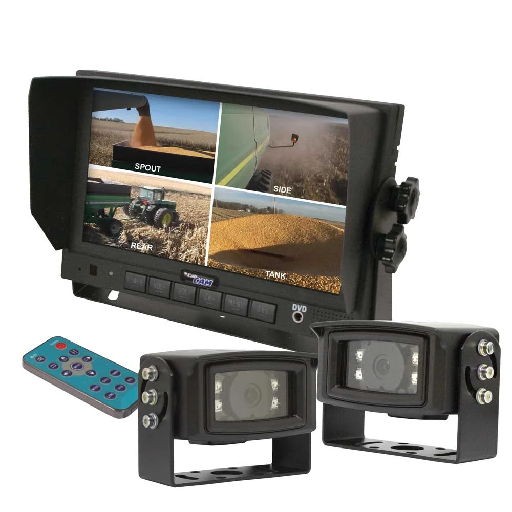 9" CabCam Cabled Quad Rear-View Camera System With 2 Cameras 1 9" CabCam Cabled Quad Rear-View Camera System With 2 Cameras