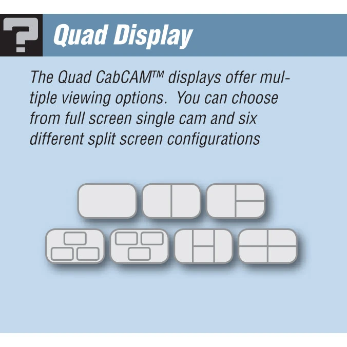 7" CabCAM" HD Cabled QUAD Video System With 2 Cameras 2 7" CabCAM" HD Cabled QUAD Video System With 2 Cameras - Image 2