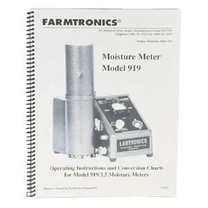 919 Manual With Charts And Calibration For The 919 Moisture Tester 1 919 Manual With Charts And Calibration For The 919 Moisture Tester