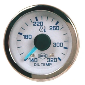 EV Electrical Oil Temperature Gauge, 2 1/16" 1 EV Electrical Oil Temperature Gauge, 2 1/16"