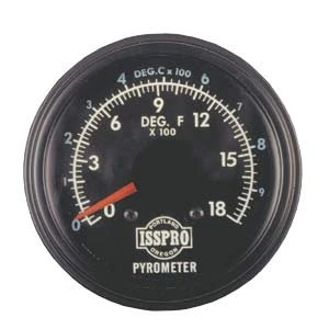 Pyrometer, 3", 0-1800°F/0-1000°C 1 Pyrometer, 3", 0-1800°F/0-1000°C